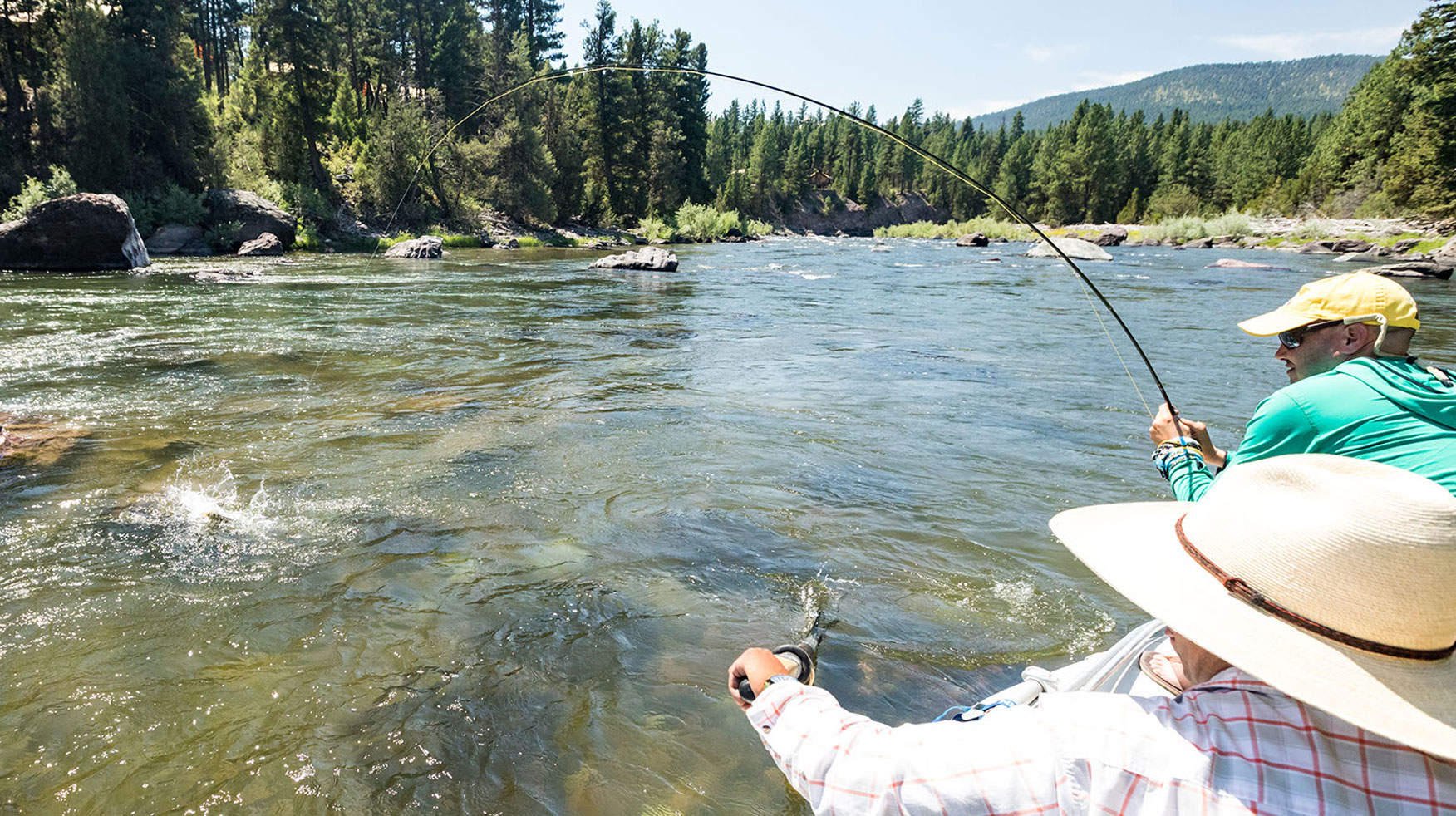 A Montana river at golden hour